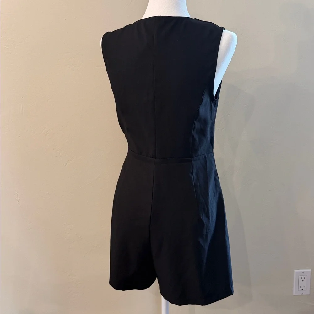 Lea & Viola Women's Medium Black Skorts Wrap Romper